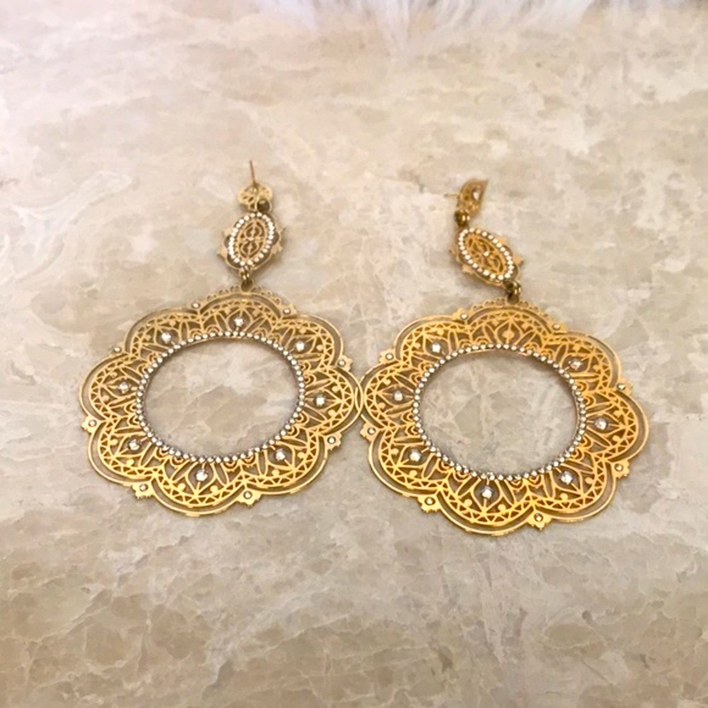 LK earrings Swarovski crystals​‎​​​​​​​​